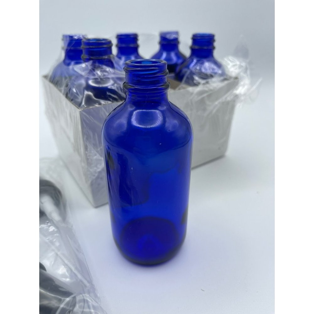 Vivaplex 4 oz. Cobalt Blue Bottles w/Spray Nozzle - 6 Count Pack